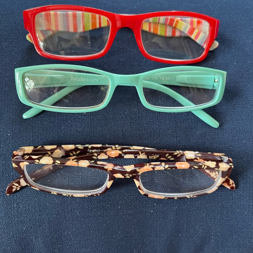 Three pairs of readers 2.50